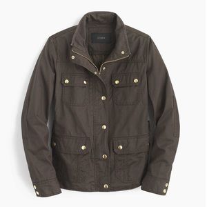 [J. Crew] downtown field jacket in dark olive